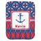 Buoy & Argyle Print Baby Swaddling Blanket (Personalized)