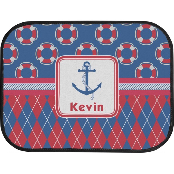 Buoy & Argyle Print Back Seat Car Mat