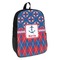 Buoy & Argyle Print Backpack - angled view