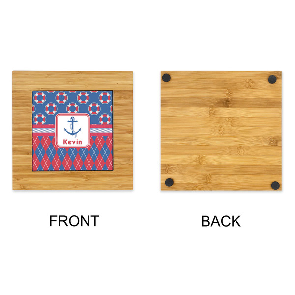 Buoy & Argyle Print Bamboo Trivet with 6" Tile - APPROVAL
