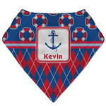 Buoy & Argyle Print Bandana Bib (Personalized)