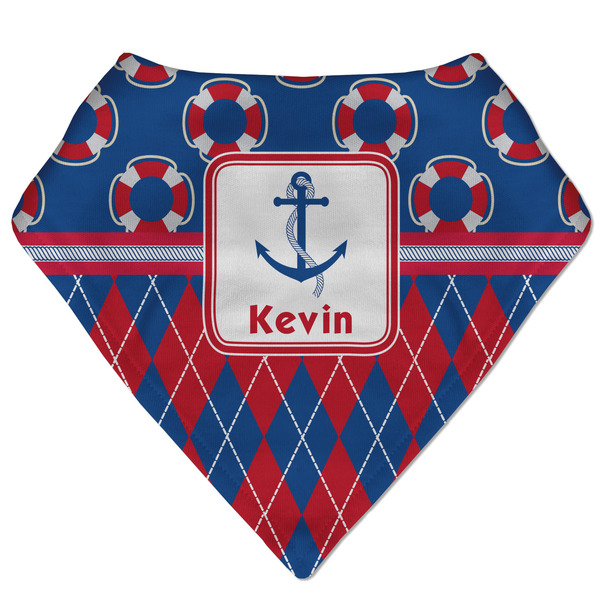 Custom Buoy & Argyle Print Bandana Bib (Personalized)
