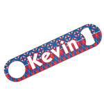 Buoy & Argyle Print Bar Bottle Opener w/ Name or Text