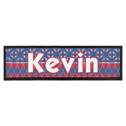 Buoy & Argyle Print Bar Mat - Large (Personalized)