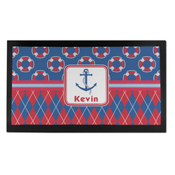 Buoy & Argyle Print Bar Mat - Small (Personalized)