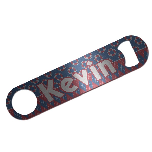 Buoy & Argyle Print Bar Opener - Front