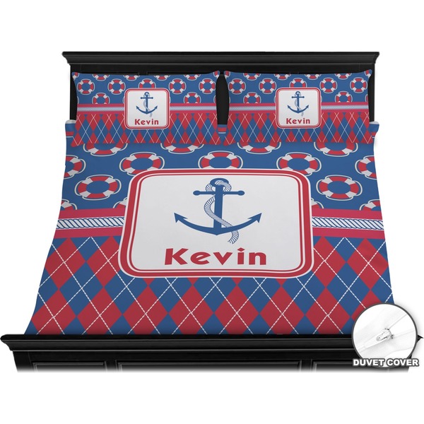 Buoy & Argyle Print Bedding Set (King) - Duvet