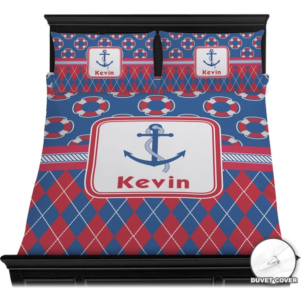 Buoy & Argyle Print Bedding Set (Queen) - Duvet