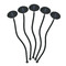 Buoy & Argyle Print Black Plastic 7" Stir Stick - Oval - Fan