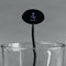 Buoy & Argyle Print Black Plastic 7" Stir Stick - Oval - Main
