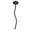 Buoy & Argyle Print Black Plastic 7" Stir Stick - Oval - Single Stick