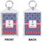 Buoy & Argyle Print Bling Keychain (Front + Back)
