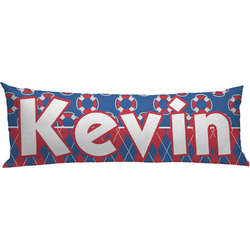 Buoy & Argyle Print Body Pillow Case (Personalized)