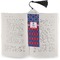 Buoy & Argyle Print Bookmark with tassel - In book