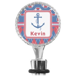 Buoy & Argyle Print Wine Bottle Stopper (Personalized)