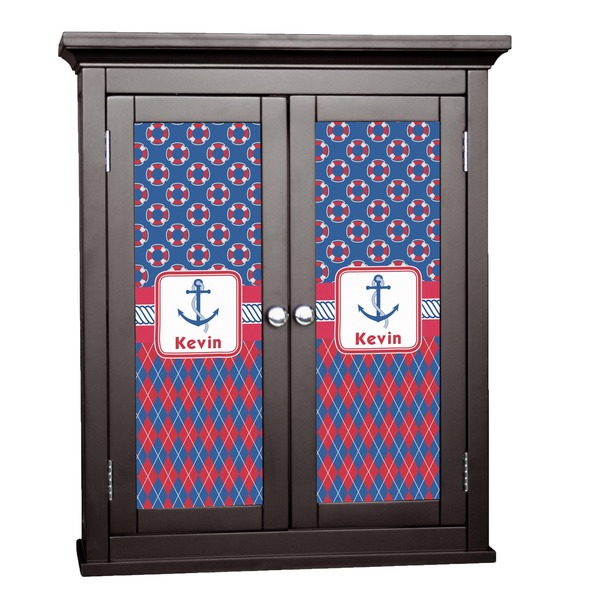 Custom Buoy & Argyle Print Cabinet Decal - Small (Personalized)