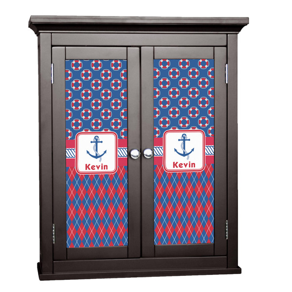 Custom Buoy & Argyle Print Cabinet Decal - Medium (Personalized)