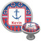 Buoy & Argyle Print Cabinet Knob (Silver) (Personalized)