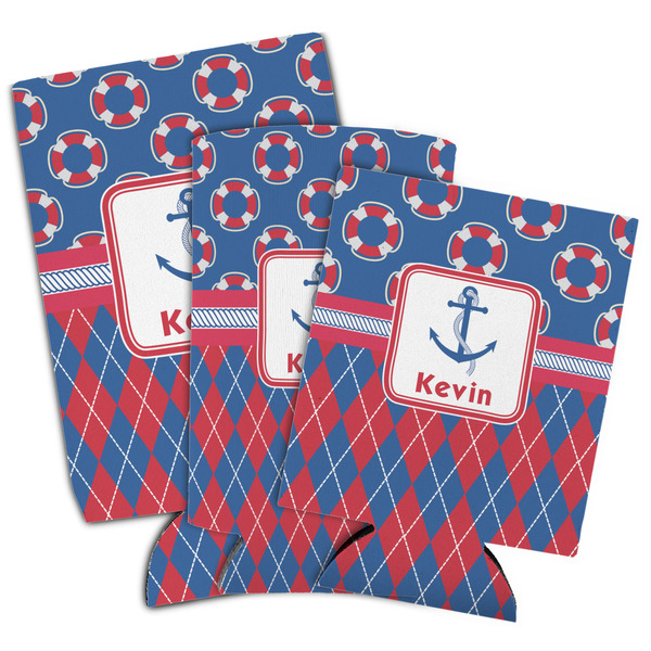 Buoy & Argyle Print Can Coolers - PARENT/MAIN