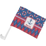 Buoy & Argyle Print Car Flag - Small w/ Name or Text