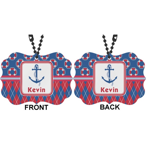 Buoy & Argyle Print Car Ornament (Approval)