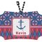 Buoy & Argyle Print Rear View Mirror Ornament (Personalized)