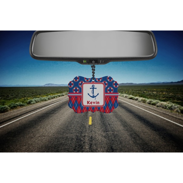 Buoy & Argyle Print Car Ornament (Road)
