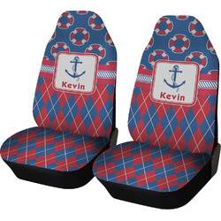 Buoy & Argyle Print Car Seat Covers (Set of Two) (Personalized)