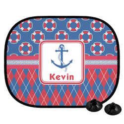 Buoy & Argyle Print Car Side Window Sun Shade (Personalized)