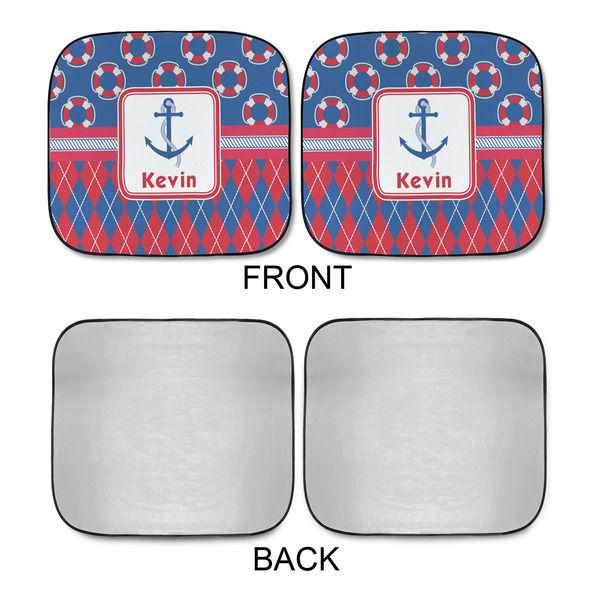 Buoy & Argyle Print Car Sun Shades - APPROVAL