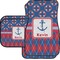 Buoy & Argyle Print Car Floor Mats Set - 2 Front & 2 Back (Personalized)