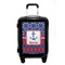 Buoy & Argyle Print Carry On Hard Shell Suitcase - Front