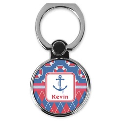 Buoy & Argyle Print Cell Phone Ring Stand & Holder (Personalized)