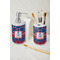 Buoy & Argyle Print Ceramic Bathroom Accessories - LIFESTYLE (toothbrush holder & soap dispenser)