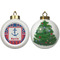 Buoy & Argyle Print Ceramic Christmas Ornament - X-Mas Tree (APPROVAL)