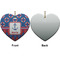 Buoy & Argyle Print Ceramic Flat Ornament - Heart Front & Back (APPROVAL)