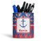 Buoy & Argyle Print Ceramic Pen Holder