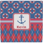 Buoy & Argyle Print Ceramic Tile Hot Pad (Personalized)