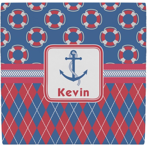 Custom Buoy & Argyle Print Ceramic Tile Hot Pad (Personalized)