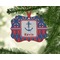Buoy & Argyle Print Christmas Ornament (On Tree)