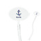 Buoy & Argyle Print Clear Plastic 7" Stir Stick - Oval - Closeup