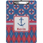 Buoy & Argyle Print Clipboard (Personalized)