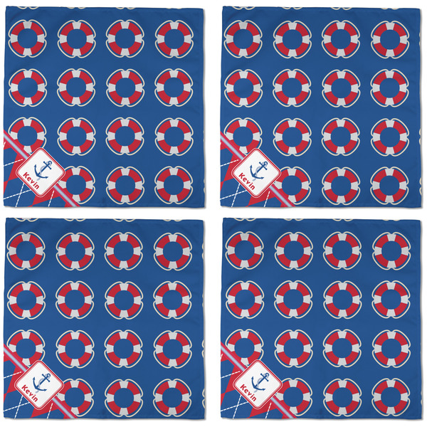 Buoy & Argyle Print Cloth Napkins - Personalized Dinner (APPROVAL) Set of 4
