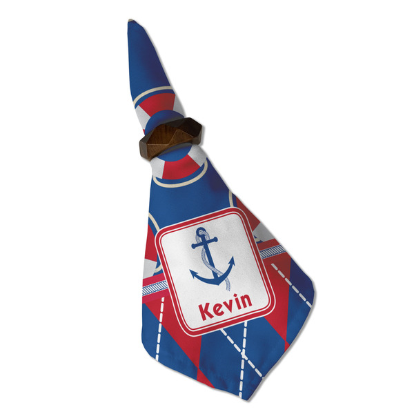 Buoy & Argyle Print Cloth Napkins - Personalized Dinner (Folded in Ring) (MAIN)