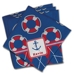 Buoy & Argyle Print Cloth Napkins (Set of 4) (Personalized)