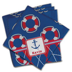 Buoy & Argyle Print Cloth Napkins (Set of 4) (Personalized)
