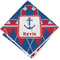 Buoy & Argyle Print Cloth Napkin w/ Name or Text