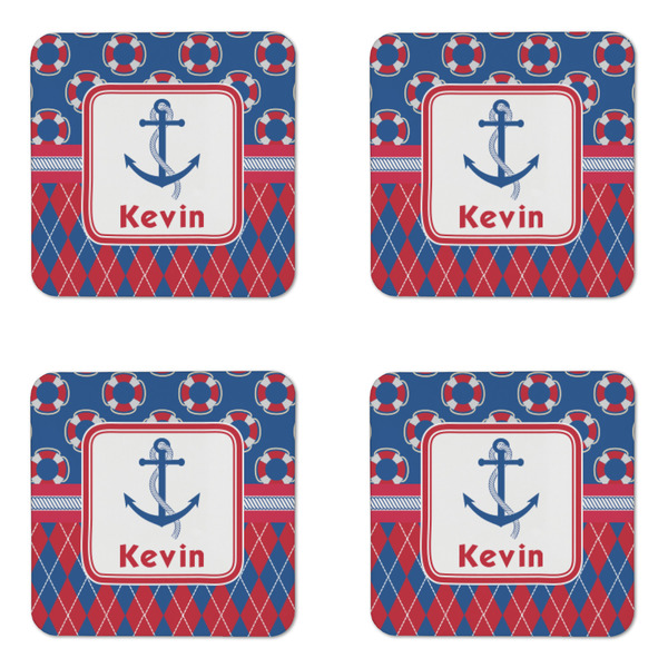 Buoy & Argyle Print Coaster Set - APPROVAL