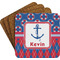 Buoy & Argyle Print Coaster Set (Personalized)