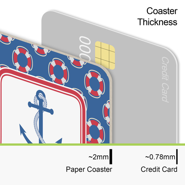Buoy & Argyle Print Coaster Thickness